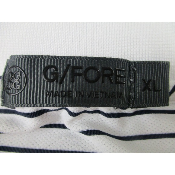 G/Fore Polo Shirt Mens‎ XL Striped Performance Golf Classic Lightweight - Picture 3 of 8